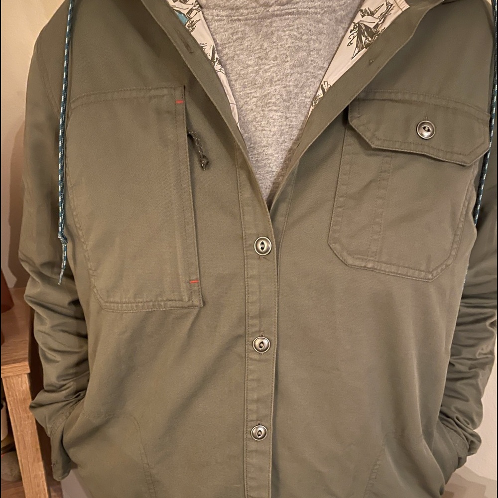 L.L. Bean Hooded Canvas Shirt